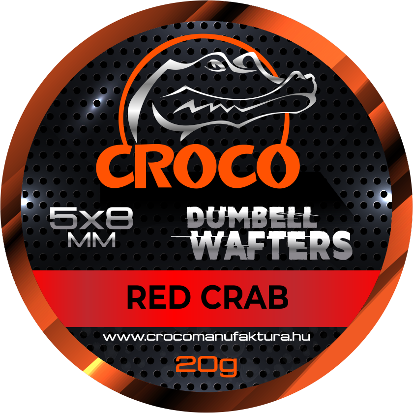 CROCO Dumbell Wafters RED CRAB 5×8mm