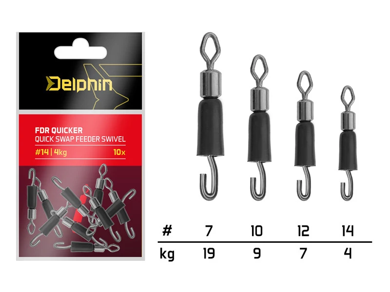 DELPHIN FDR Quicker Csavarodás mentes gyors forgókapocs 10db #7/19kg