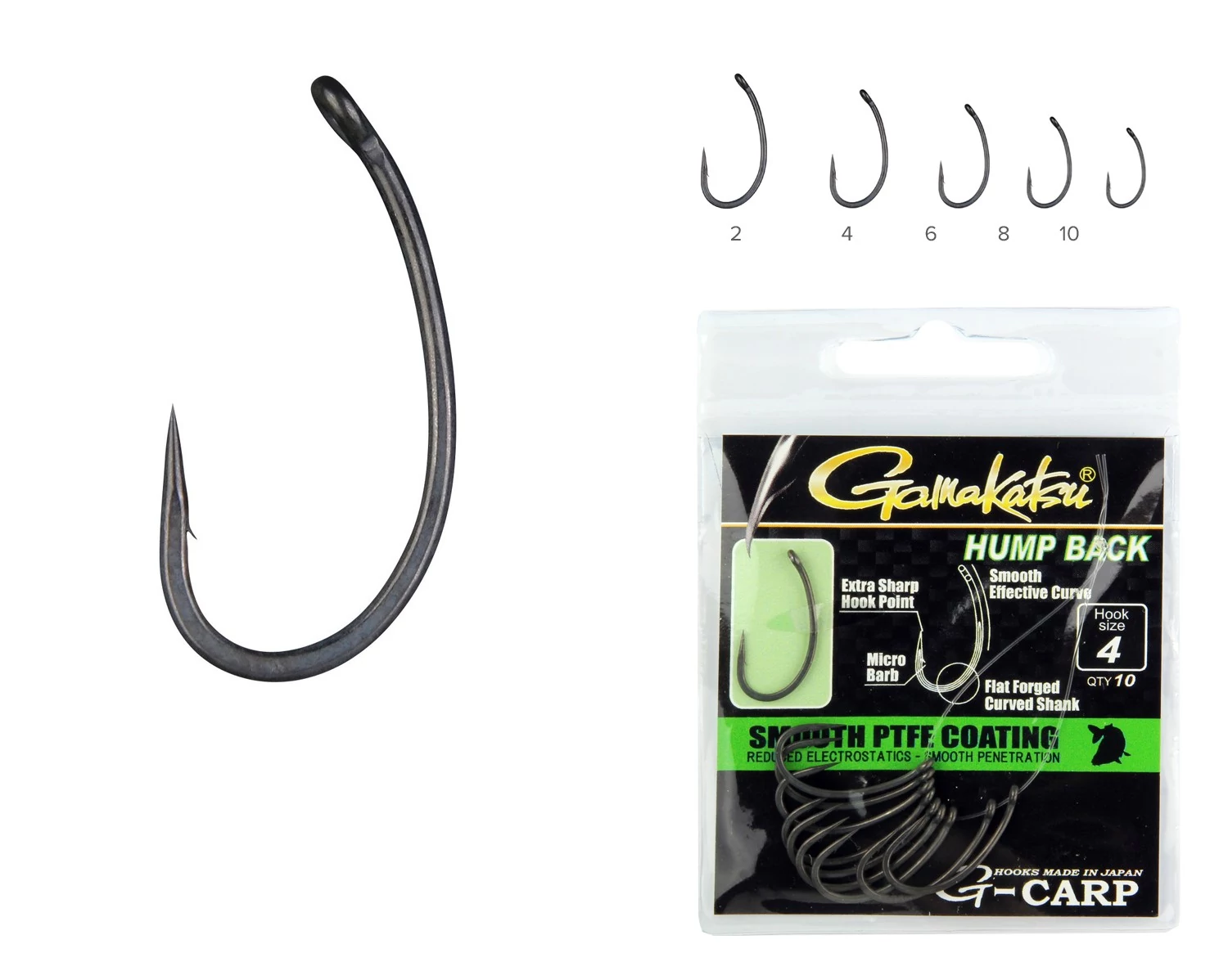 GAMAKATSU G-Carp Hump Back 10-es pontyozó horog