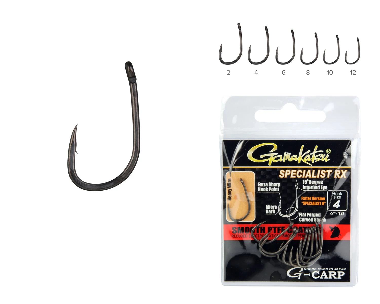 GAMAKATSU G-Carp Specialist RX 12-es pontyozó horog