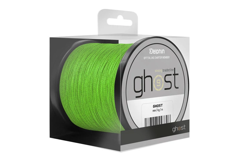 DELPHIN GHOST 8+1 zöld 0,33mm/18,1kg/300m Süllyedő pontyozó főzsinór