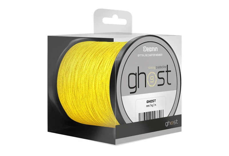 DELPHIN GHOST 8+1 sárga 0,33mm/18,1kg/300m Süllyedő pontyozó főzsinór
