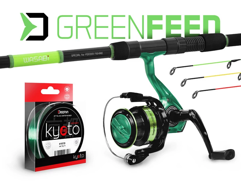 DELPHIN GreenFEED feeder szett 300cm/100g+3T+0,26mm