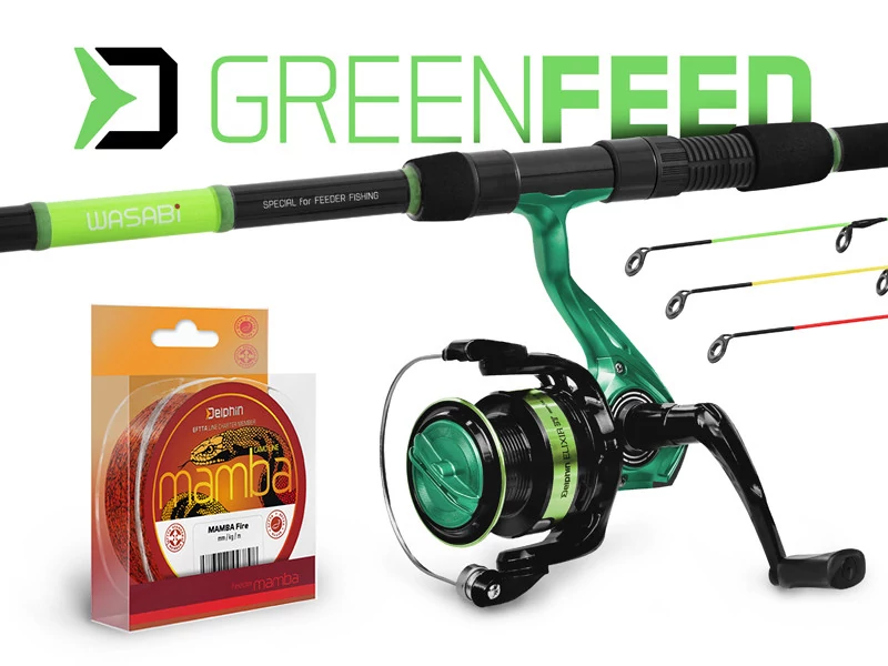 DELPHIN GreenFEED feeder szett 330cm/100g+3T+0,20mm