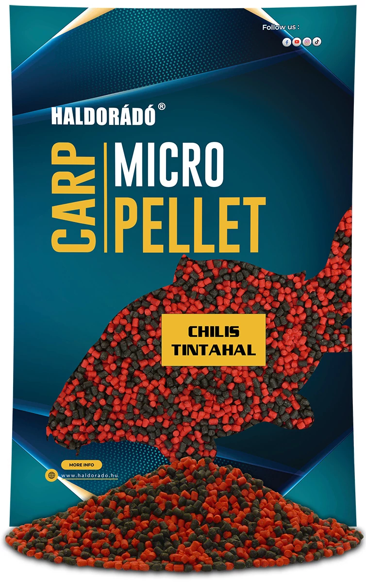 HALDORÁDÓ Carp Micro Pellet - Chilis Tintahal