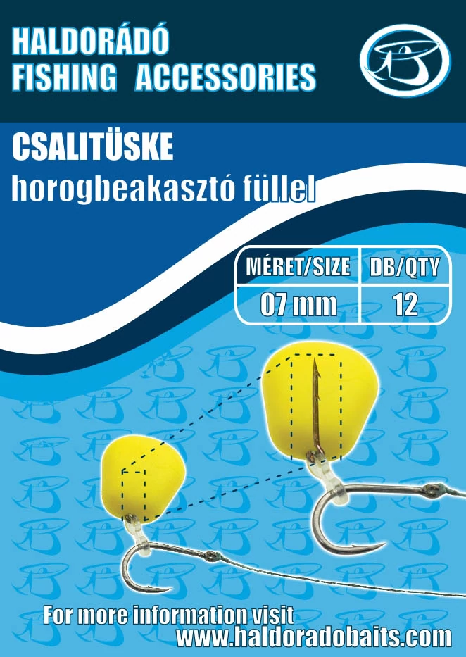 HALDORÁDÓ Csalitüske horogbeakasztó füllel - 7mm