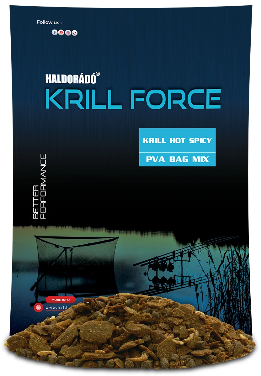 HALDORÁDÓ KRILL FORCE PVA Bag Mix - Krill Hot Spicy