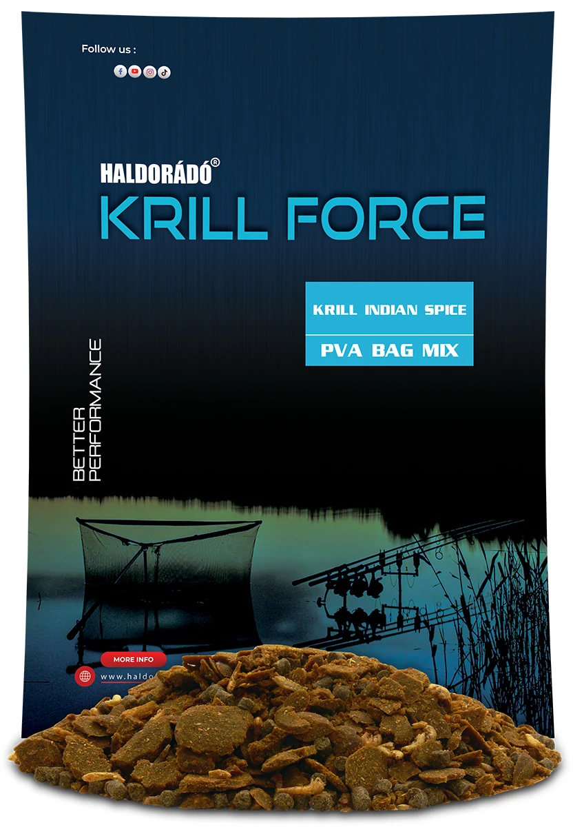 HALDORÁDÓ KRILL FORCE PVA Bag Mix - Krill Indian Spice