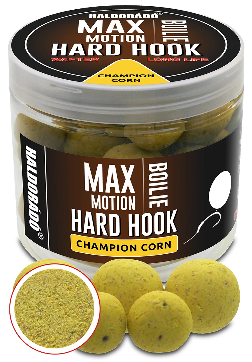 HALDORÁDÓ MAX MOTION Boilie Hard Hook Wafter 16, 20 mm - Champion Corn