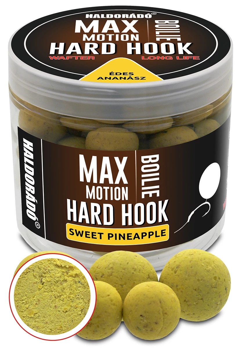 HALDORÁDÓ MAX MOTION Boilie Hard Hook Wafter 16, 20 mm - Édes Ananász