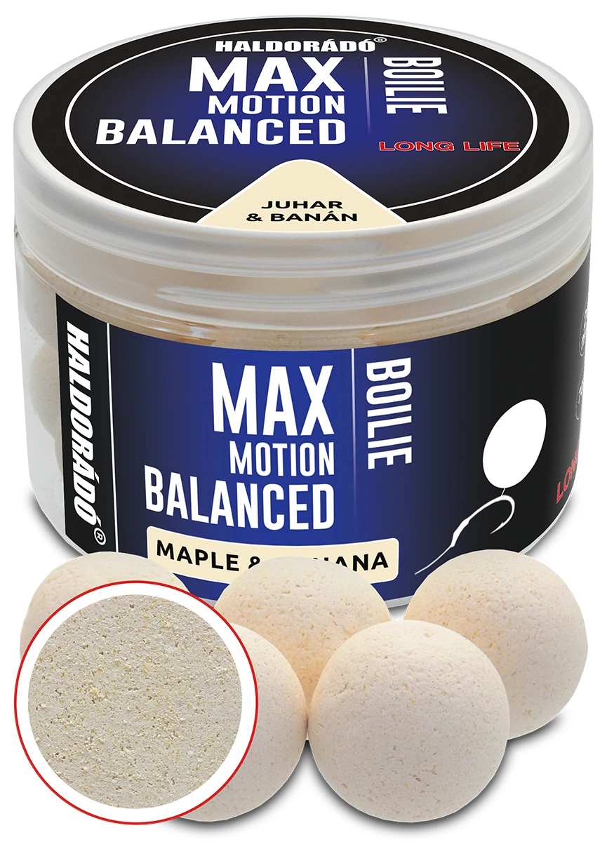 HALDORÁDÓ MAX MOTION Boilie Balanced 20 mm - Juhar & Banán