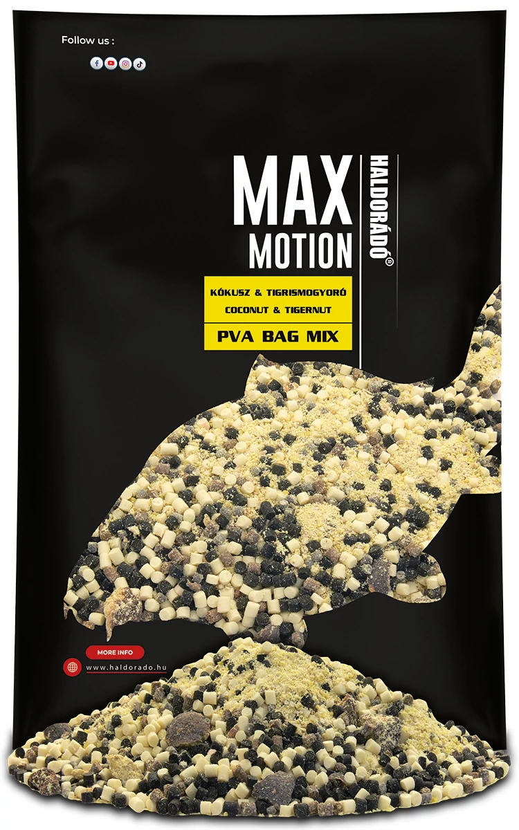 HALDORÁDÓ MAX MOTION PVA Bag Mix - Kókusz & Tigrismogyoró