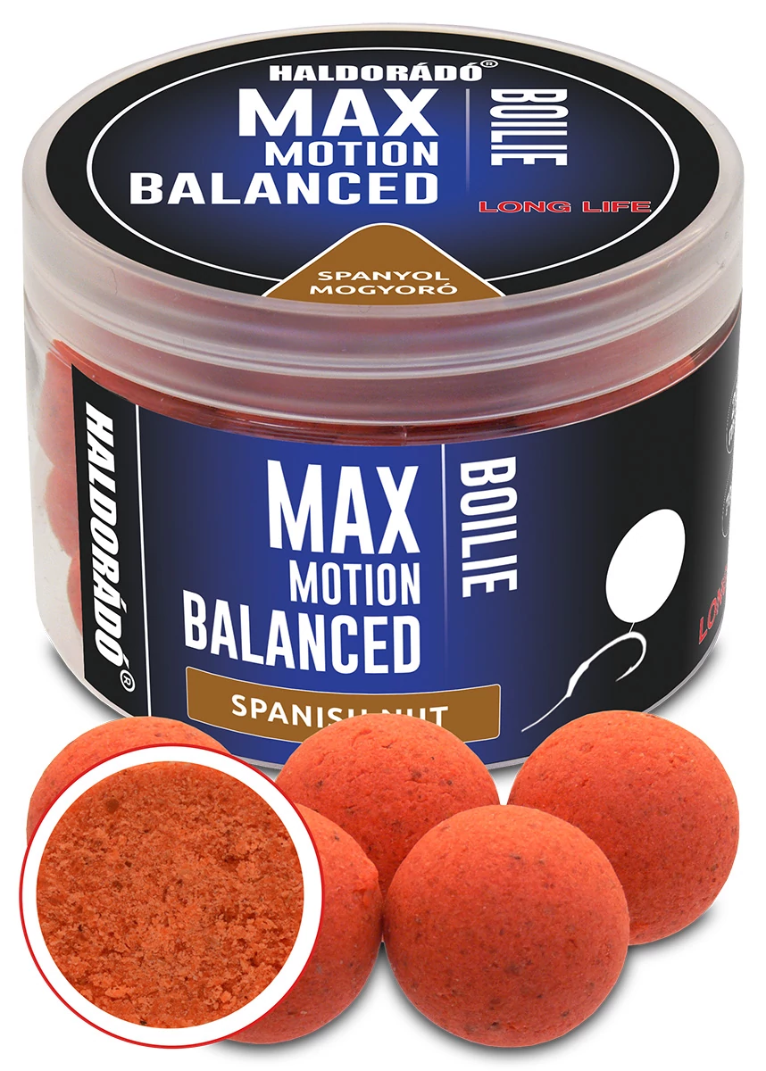 HALDORÁDÓ MAX MOTION Boilie Balanced 20 mm - Spanyol Mogyoró