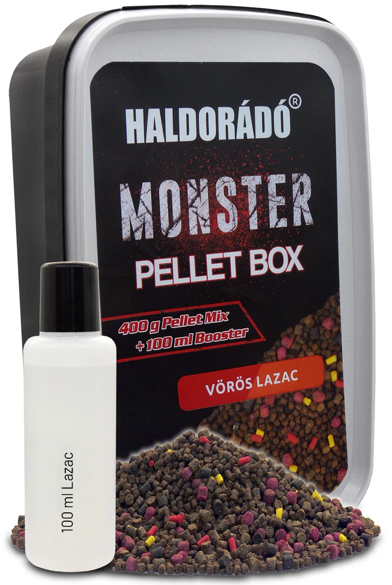 HALDORÁDÓ MONSTER Pellet Box - Vörös Lazac