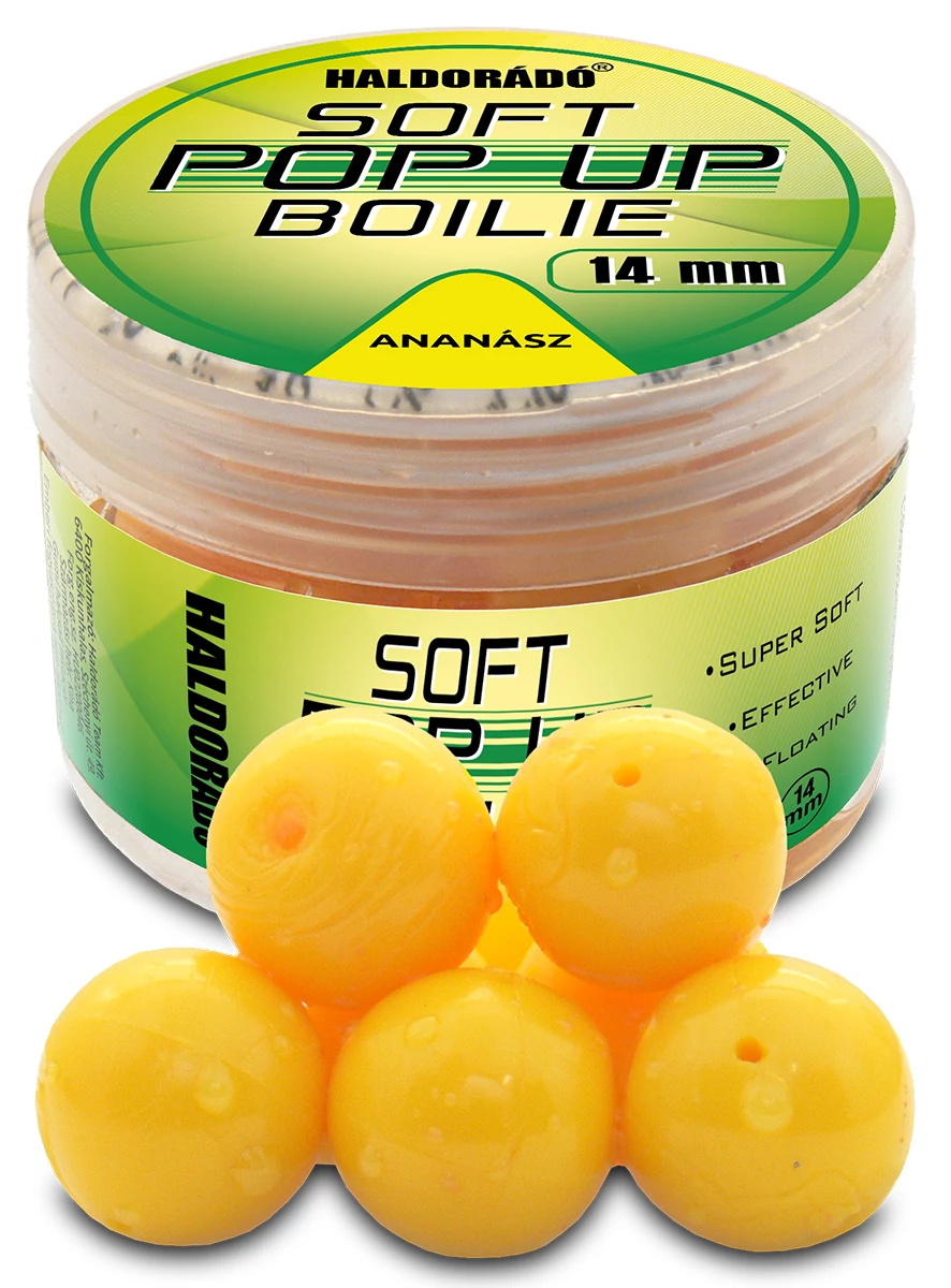 HALDORÁDÓ Super Soft Pop Up Boilie 14mm - Ananász