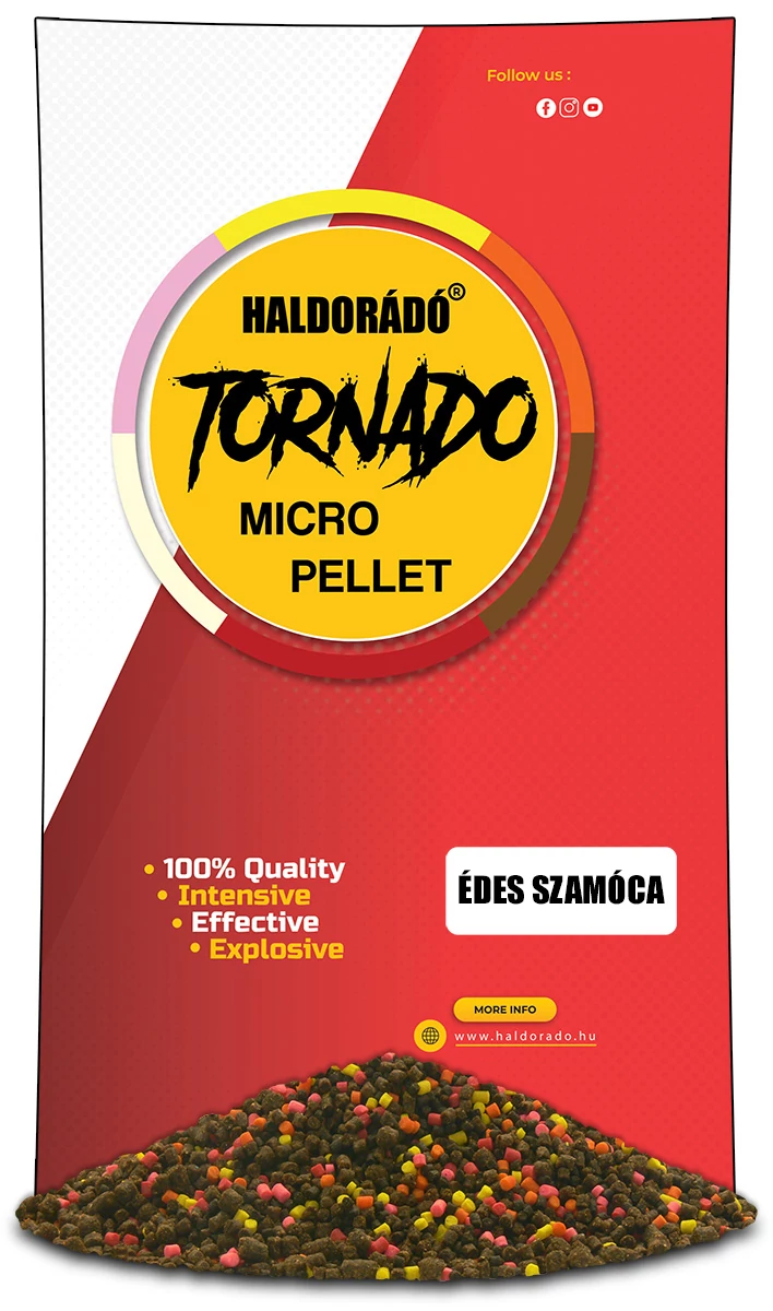 HALDORÁDÓ TORNADO Micro Pellet - Édes Szamóca