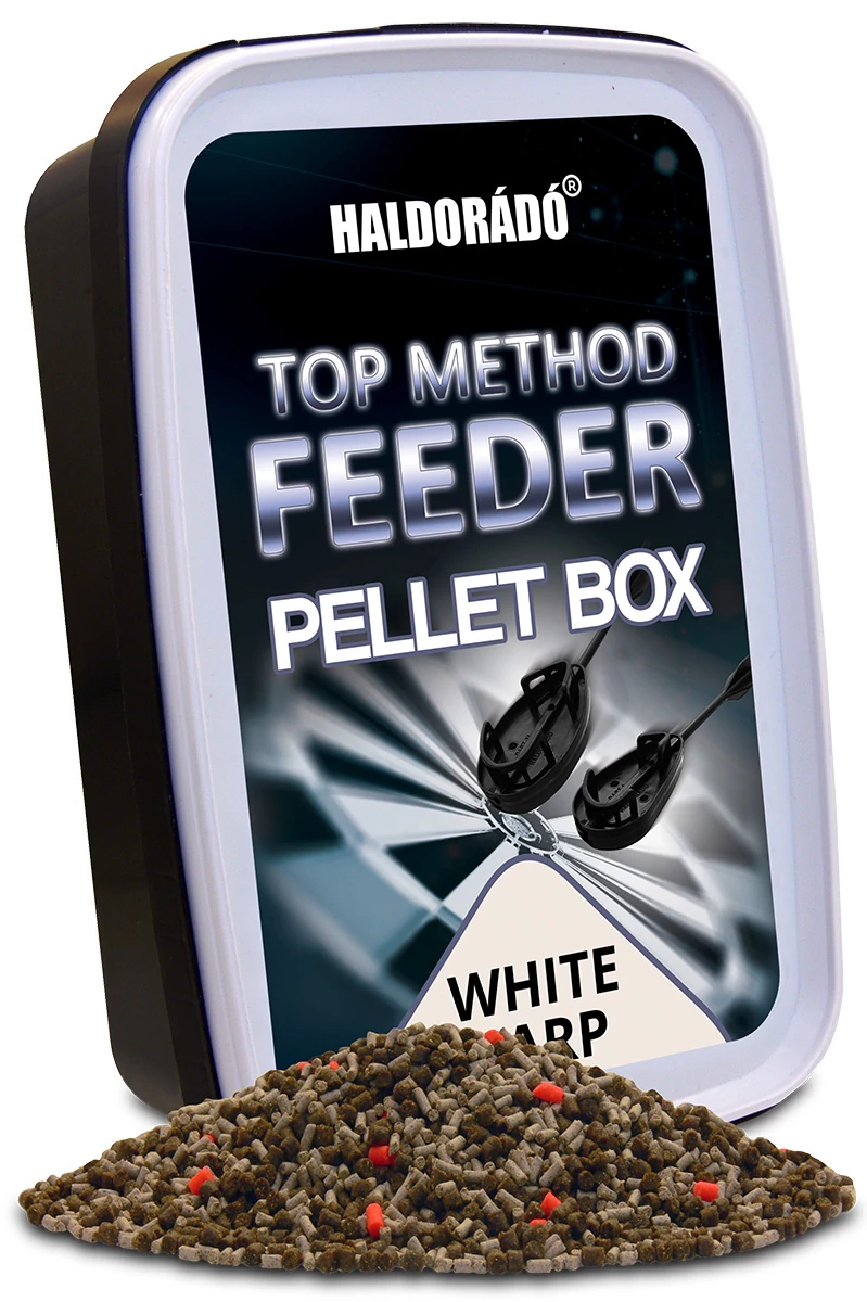 HALDORÁDÓ Top Method Feeder Pellet Box - WHITE CARP