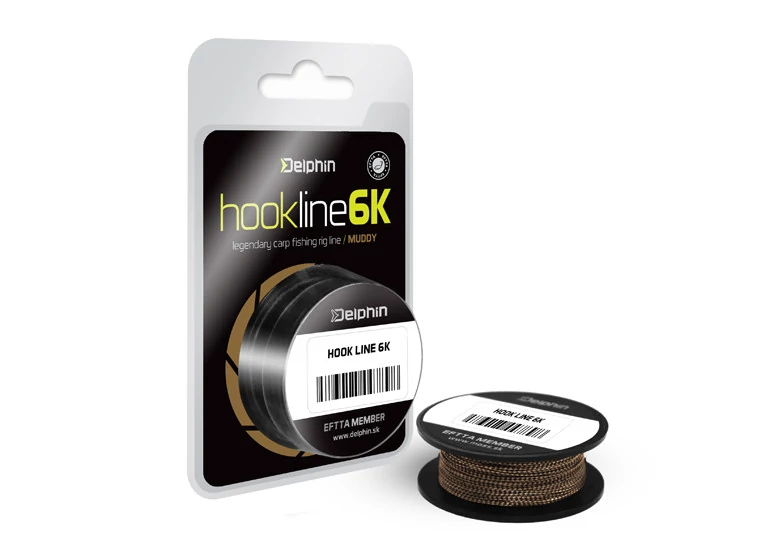 DELPHIN HOOKLINE 6K muddy 20m 35lbs Előkezsínór