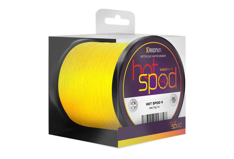 DELPHIN HotSPOD 4 sárga 0,14mm/9,1kg/300m fonott zsinór