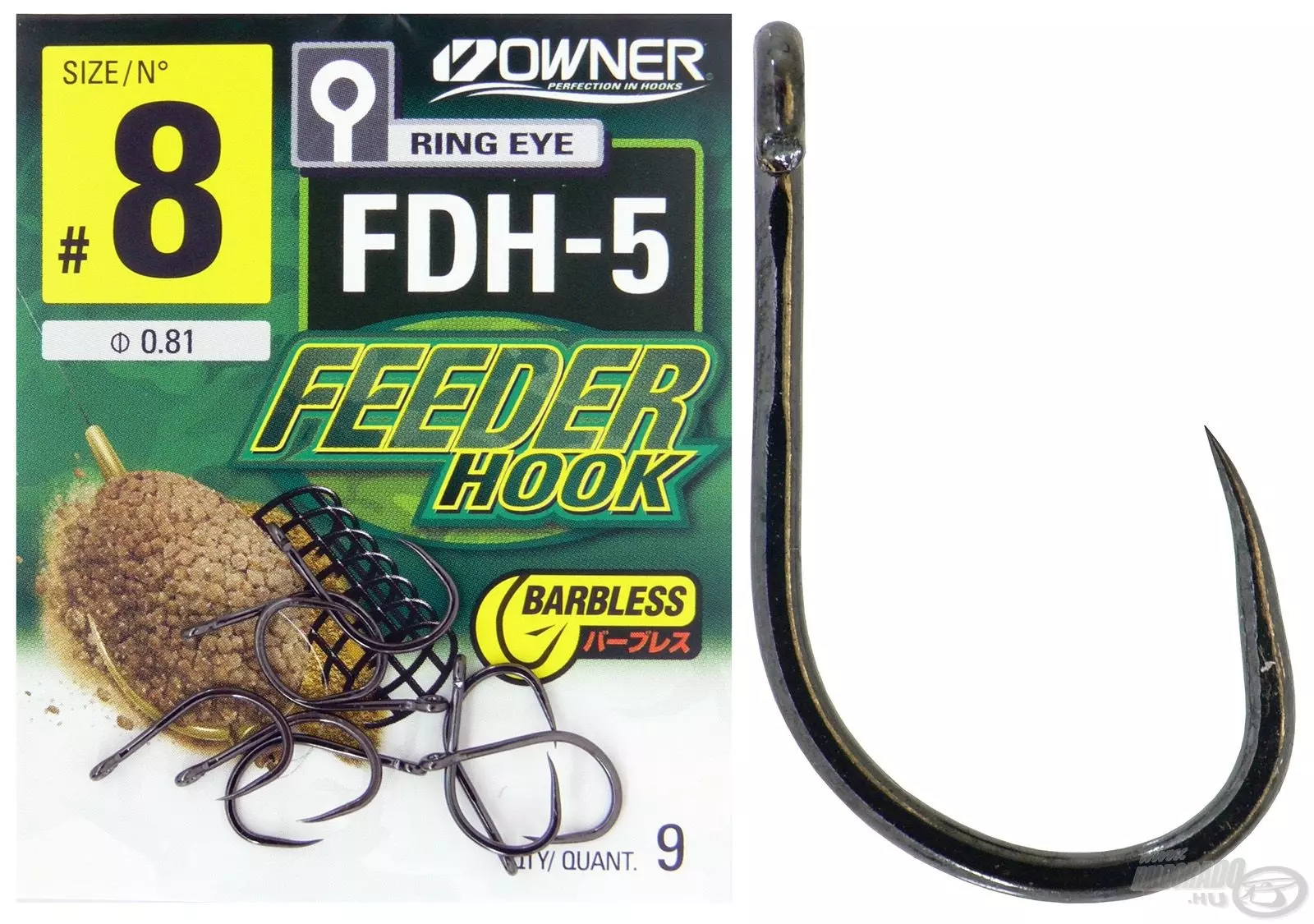 OWNER FDH-5 8-as szakáll nélküli feeder horog