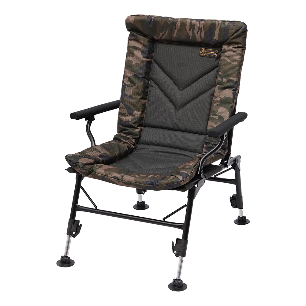 PROLOGIC AVENGER COMFORT CAMO CHAIR W/ARMRESTS & COVERS 140KG Horgász szék