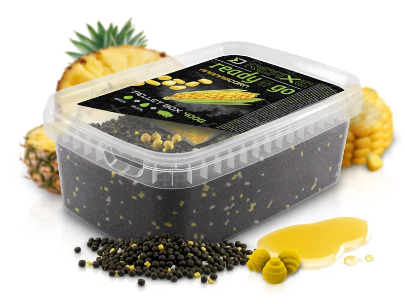DELPHIN Reaxe READY&GO Pellet box Kukorica–Ananász