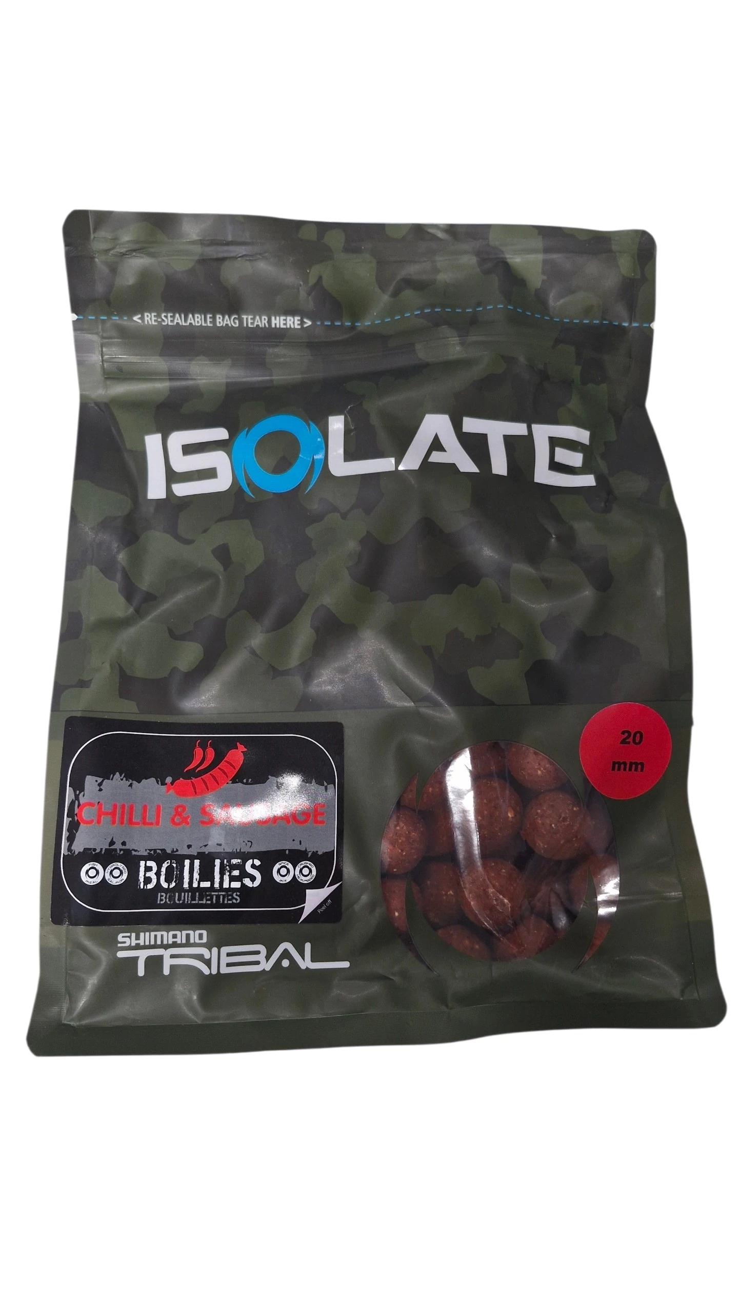 SHIMANO Isolate Boillie Chilli Sausage 20mm - 1kg