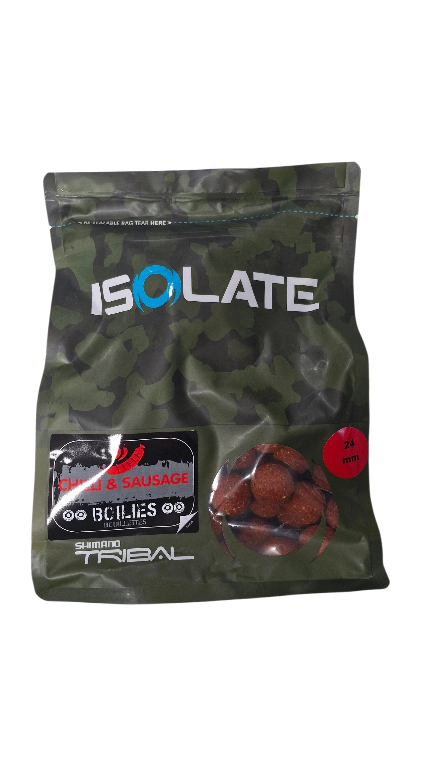 SHIMANO Isolate Boillie Chilli Sausage 24mm - 1kg