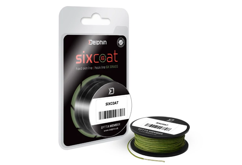 DELPHIN SIXCOAT Skin Line grass 25lbs 5m előkezsinór