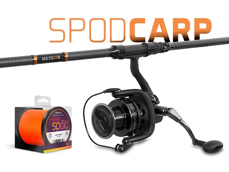 DELPHIN SPODCarp Spod etető szett Meteor 390cm + Corzar8T + 0,14mm fonott zsinór