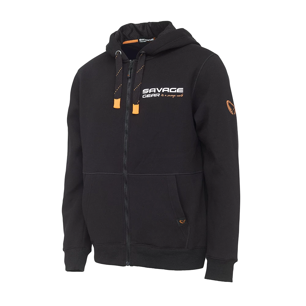 SAVAGE GEAR Urban Zip Hoodie Black M-es kapucnis pulóver