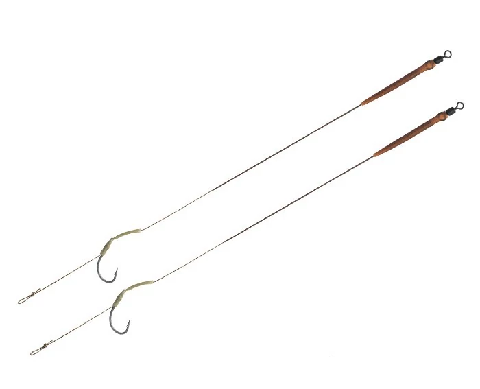 DELPHIN Skin Rig Előkötött horog 20cm/25lbs/#6