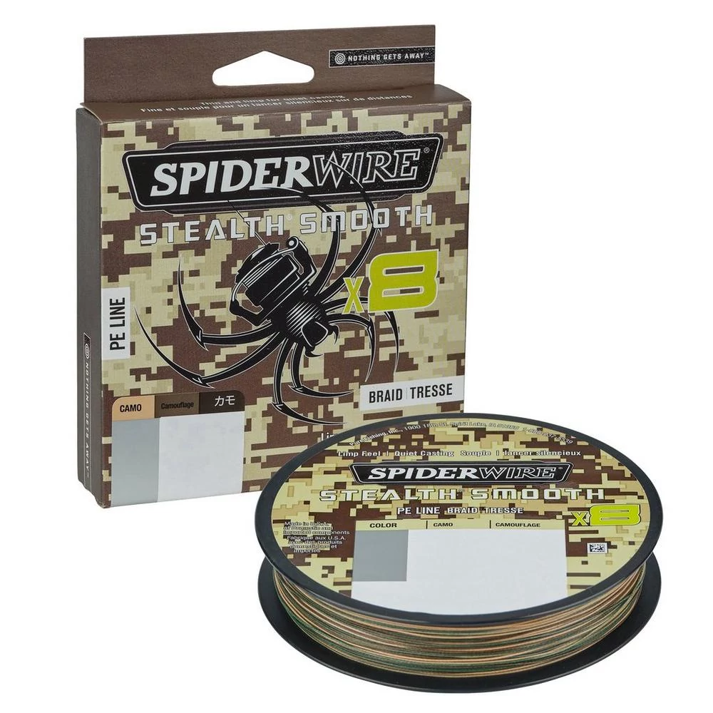 SPIDERWIRE Stealth Smooth8 x8 PE CAMO 0.07mm/6kg/150m fonott zsínór