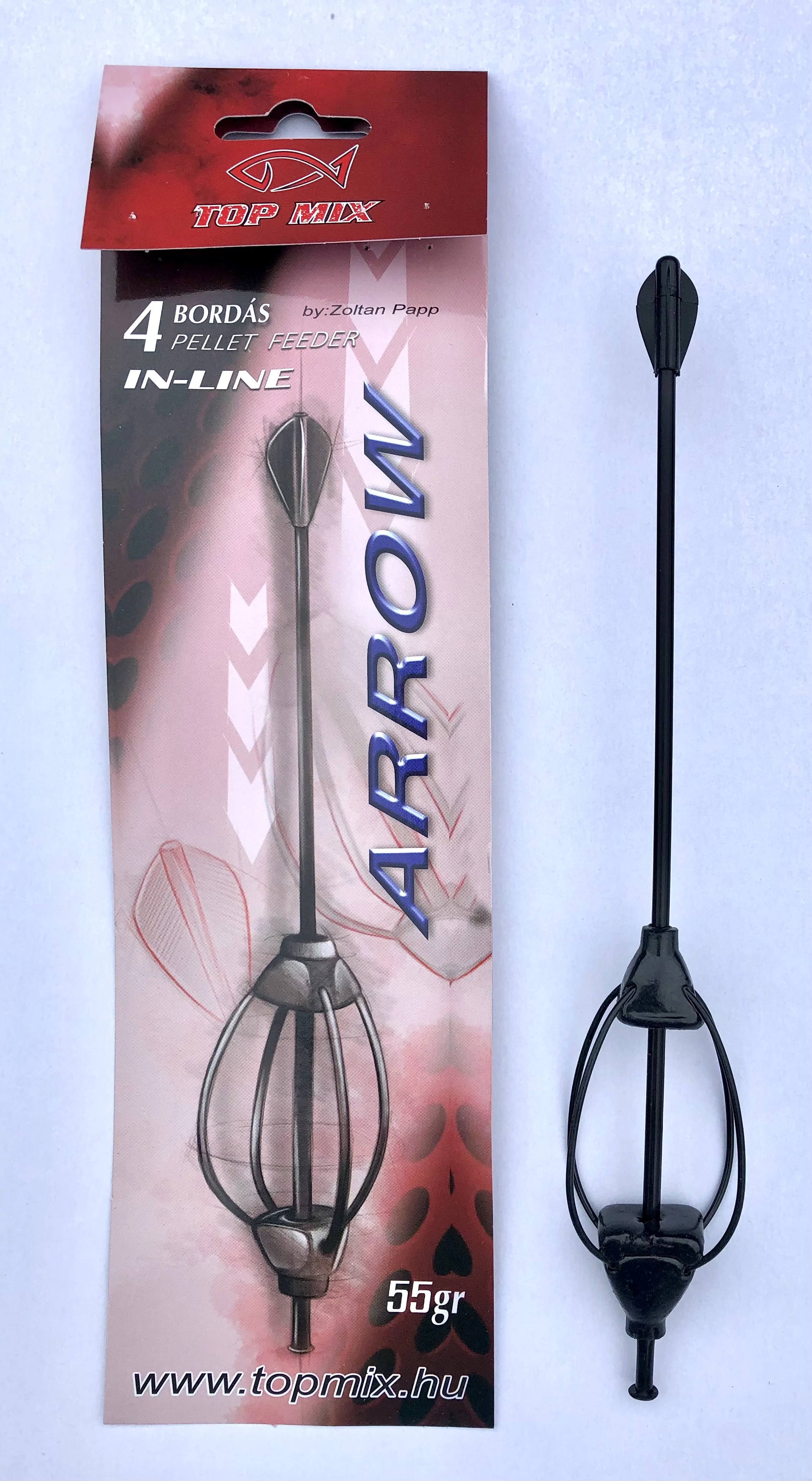 TOP MIX Négybordás arrow method feeder kosár 55g
