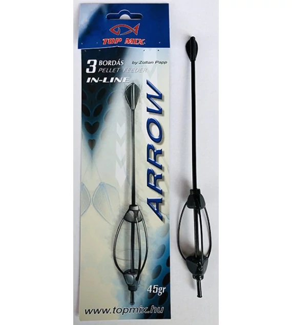 TOP MIX Hárombordás arrow method feeder kosár 45g