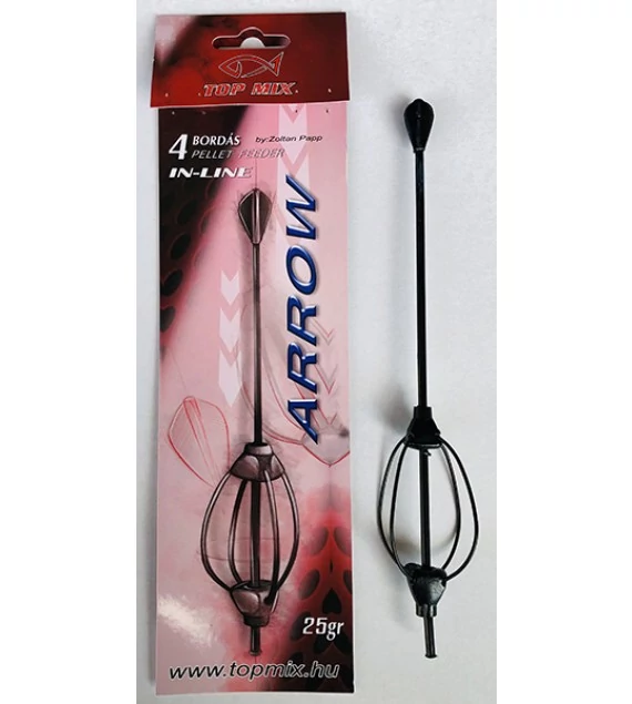 TOP MIX Négybordás arrow method feeder kosár 25g