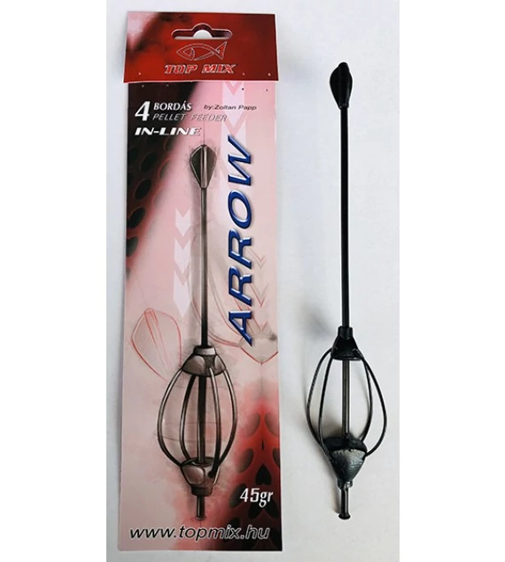 TOP MIX Négybordás arrow method feeder kosár 45g