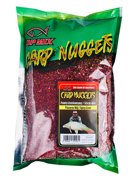 TOP MIX CARP NUGGETS Fűszeres Máj Etetőanyag