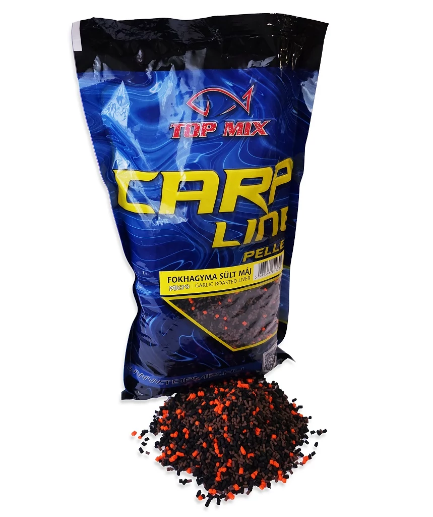 TOP MIX Carp Line Micro etető pellet - Fokhagyma Sült máj
