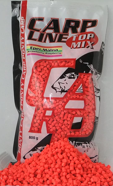 TOP MIX Carp Line Fluoro etető pellet Eper-Málna