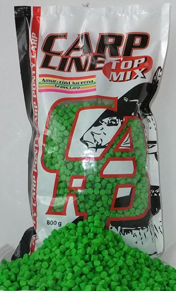 TOP MIX Carp Line Fluoro etető pellet Zöld Lucerna