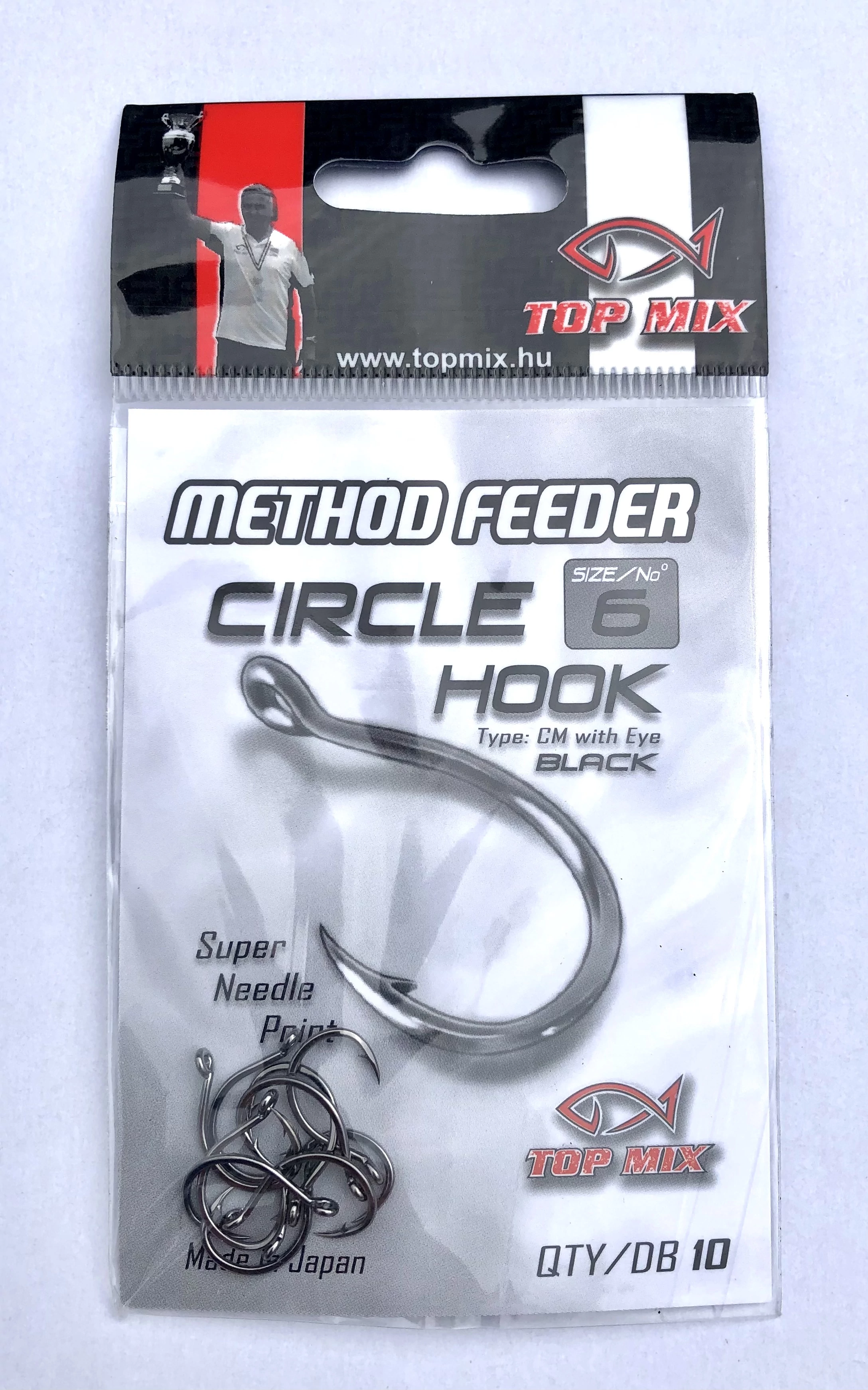 TOP MIX Method feeder Circle hook #6 horog