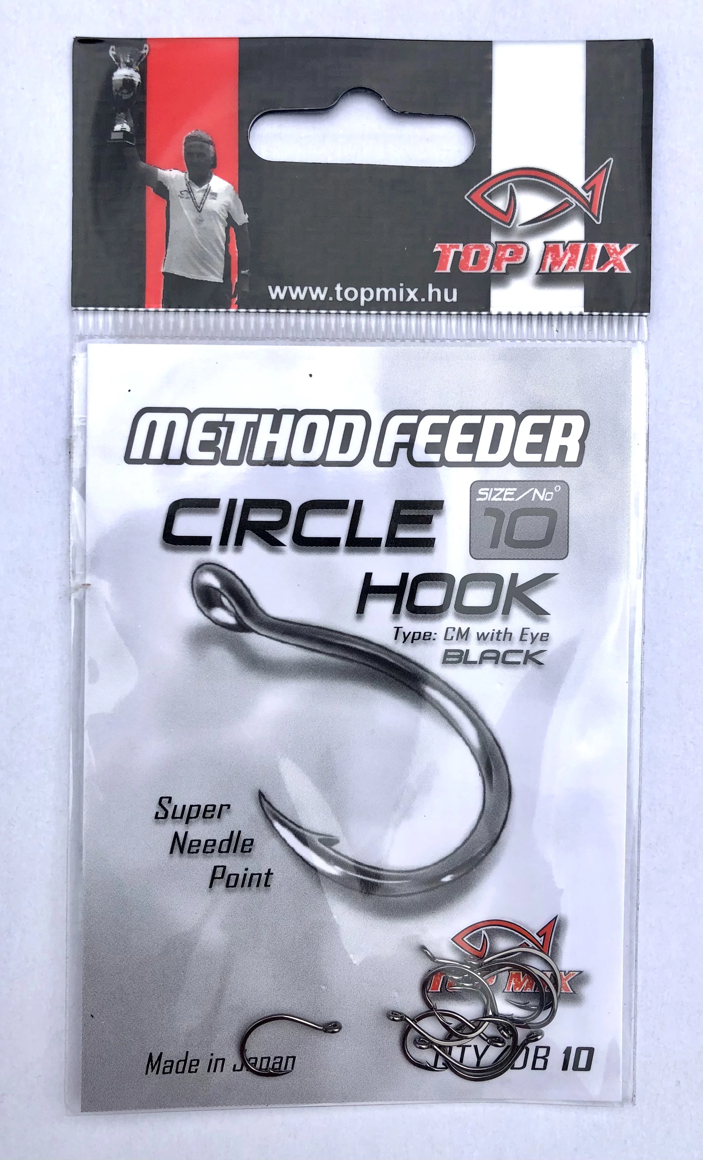 TOP MIX Method feeder Circle hook #10 horog