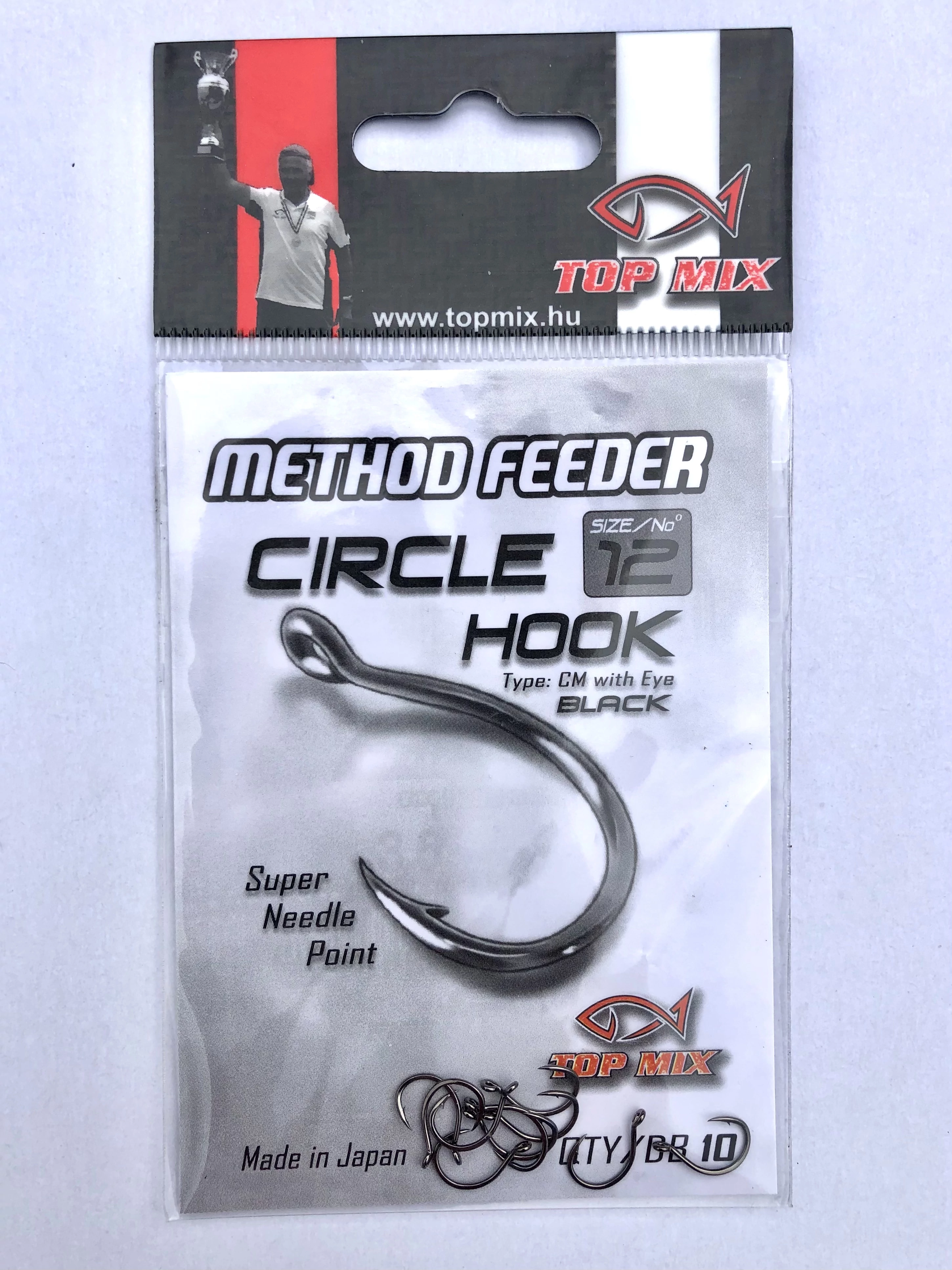 TOP MIX Method feeder Circle hook #12 horog