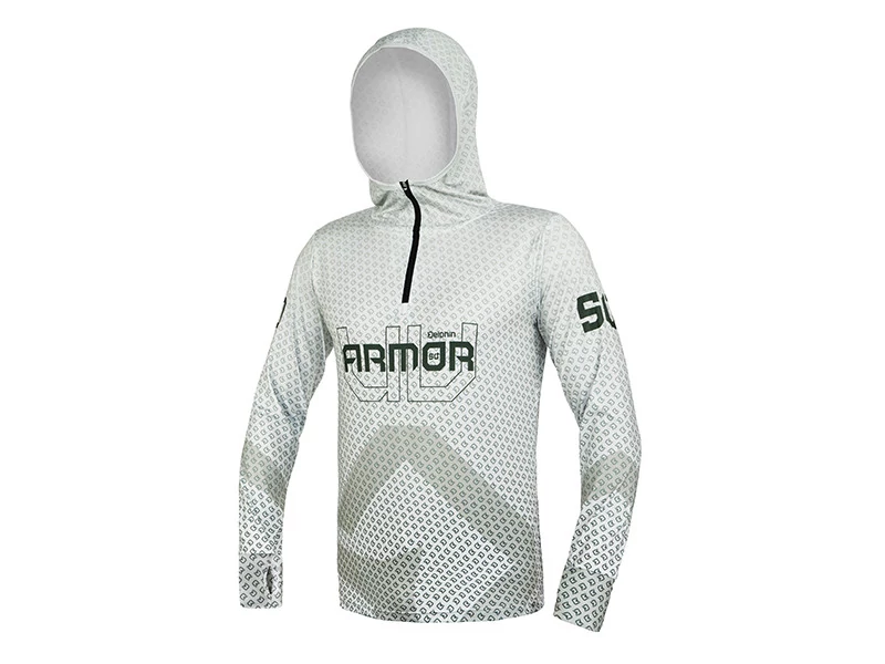 DELPHIN UV ARMOR 50+ Kapucnis hosszúujjú póló Olive M-es
