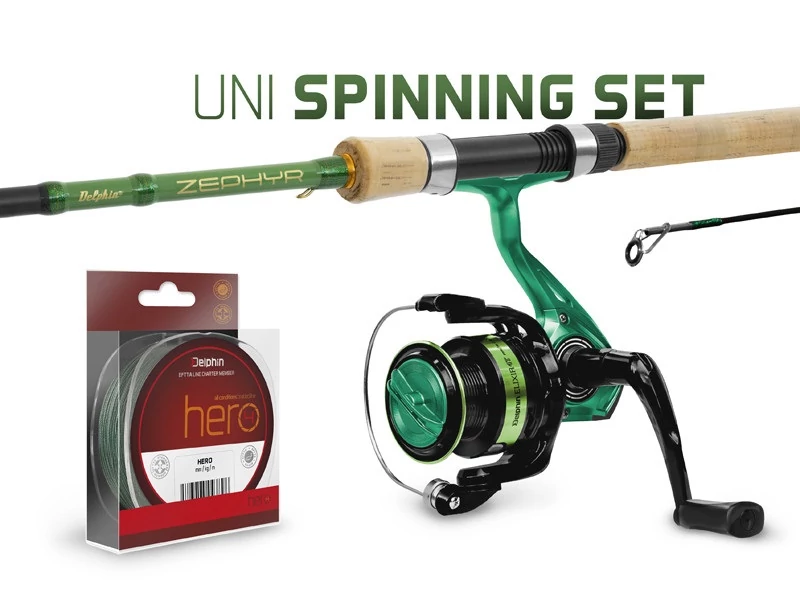 DELPHIN UniSpin Pergető szett 255cm/50g+4T+0,18mm