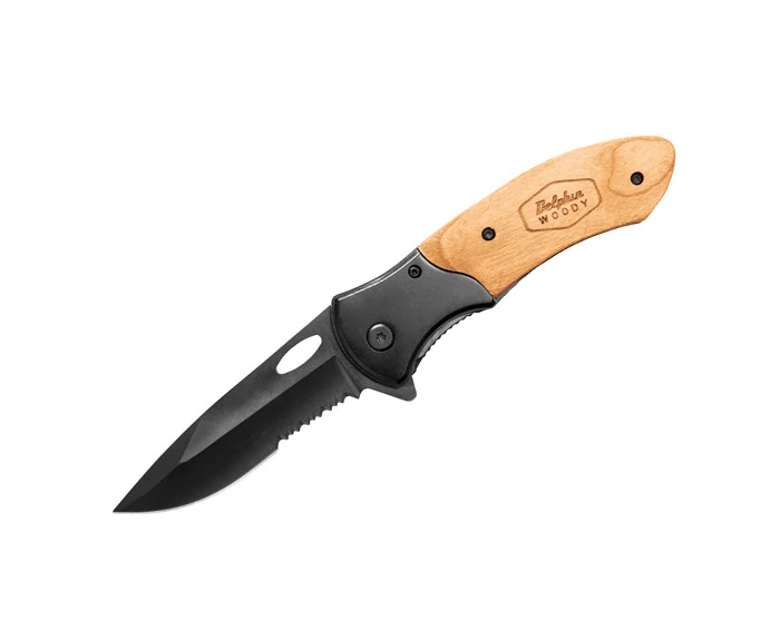 DELPHIN WOODY Zsebkés penge 8,5cm