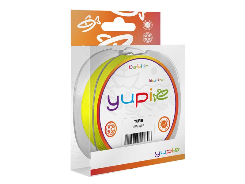 DELPHIN YUPIE fluo sárga zsínór 0,20mm 3,7kg 300m